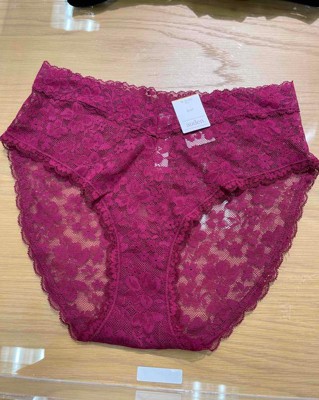 Women's Lace And Mesh Cheeky Underwear - Auden™ Lilac Purple Xl