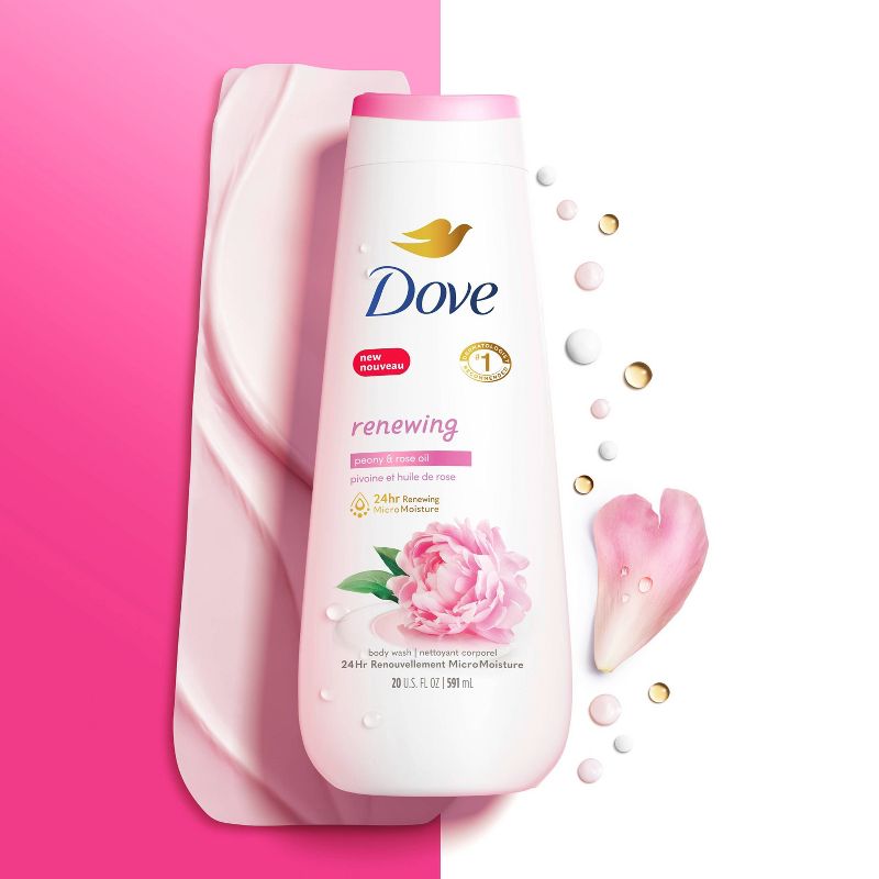 Dove Renewing Body Wash - Peony &#38; Rose Oil - 20 fl oz, 6 of 12