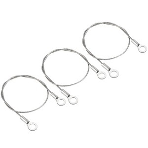 Unique Bargains Stainless Steel Light Outdoor Travel Luggage Safety Locking Cables 0.24" ID Eyelets - 1 of 4