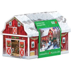 Eurographics: Puzzle Tin: Christmas Barn - 550 Piece Jigsaw - 1 of 4