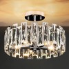Rennnsan Bramblee 13"W 5-Light Drum Crystal Modern Glam Dimmable Semi Flush Mount - 2 of 4