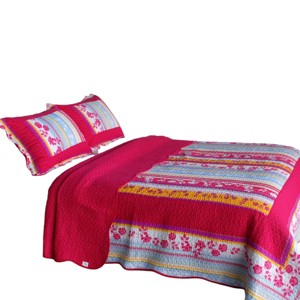 Slickblue Full/Queen 3PC Cotton Quilt Set — 10 Unique Designs, Vermicelli Quilted with 2 Shams - 1 of 4