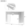 Console Table with Vertical Ribbed Front, Gold Accents and Storage Drawer, Narrow Entryway Table for Hallway, Living Room-The Pop Home - 4 of 4