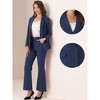Allegra K Women's Business Work Notched Lapel Blazer and Long Pants 2 Pieces Suit Set - 2 of 4
