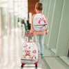BEAFUP 2 PCS Kids Luggage Set, 12" Backpack and 16" Spinner Case with 4 Universal Wheels, Suitcase for Boys Girls with Animal Patterns - 2 of 4