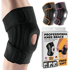 DR. BRACE ELITE Knee Brace with Side Stabilizers & Patella Gel Pads for Maximum Knee Pain Support and fast recovery for men and women - 1 of 4