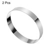 Unique Bargains Stainless Steel Seamless Nonstick Mirror Coating Round Cake Ring 2 Pcs - 3 of 4