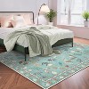 Modern Insect Floral Area Rug - Non-Slip Stain-Resistant Low Pile Carpet, Machine Washable Ultra-Soft Accent Mat for Living Room, Bedroom Kitchen - 3 of 4