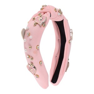 Unique Bargains Faux Diamond Heart Headband 1 Pc - 1 of 4