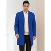 Lars Amadeus Men's Classic Solid Slim Fit Notch Lapel Single Breasted Overcoat - 2 of 4