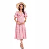 Maternity Dresses Knotted Side Slit Knee Length Dress - 3 of 4