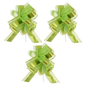 Unique Bargains Matte Bows for Gift Wrapping Christmas Decorative 47.24"x1.97" 3Pcs - 1 of 4