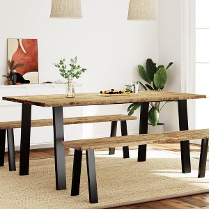 vidaXL Dining Table 59.1 in.x35.4 in.x29.5 in. Solid Wood Acacia - 1 of 4