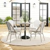 Martha Stewart Lily Pond Indoor-Outdoor Bistro Dining Table with 4 Stackable Bistro Chairs - 2 of 4