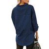 Women's Soft Boyfriend Shirt Classic Button Down Long Sleeve Effortless Comfort - 2 of 4