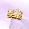 Ross-Simons 0.33 ct. t.w. Baguette and Round Diamond Multi-Row Ring in 18kt Gold Over Sterling - 4 of 4