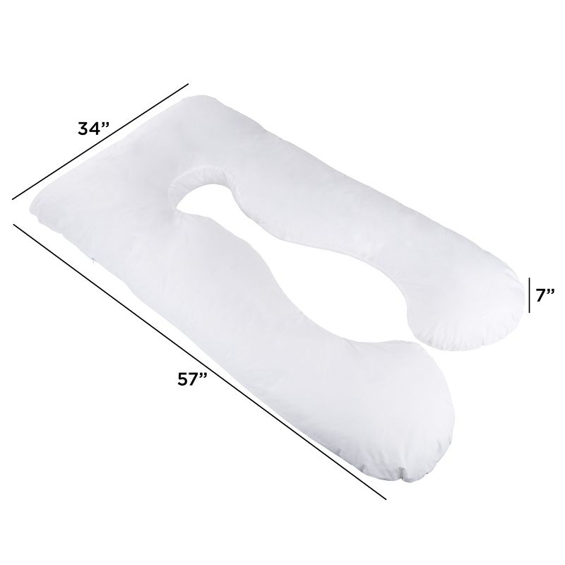 Hastings Home 7-in-1 Full Body Pillow with Removeable Cover - White, 2 of 9
