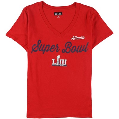 G-III Sports Womens Super Bowl LIII Atlanta Graphic T-Shirt, Red, X-Small