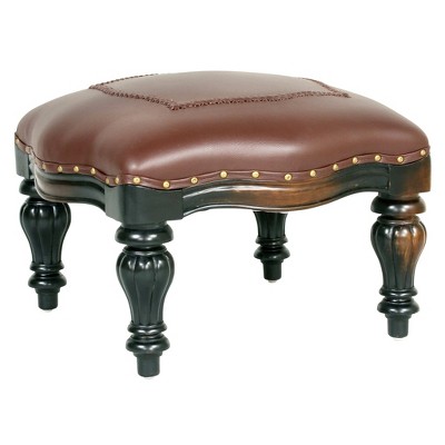Design Toscano Victorian Rococo Faux Leather Ottoman