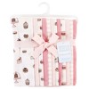 Hudson Baby Infant Girl Cotton Flannel Burp Cloths Bundle, Sweet Bakery, One Size - 2 of 4