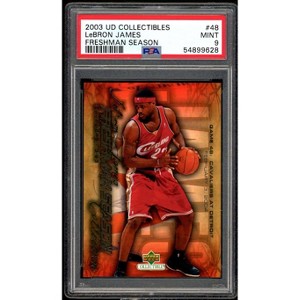Lebron James Rookie Card 2003 UD Collectibles Freshman Season #48 PSA 9 - 1 of 2