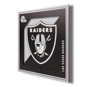 NFL Las Vegas Raiders 3D Logo Series Wall Art - 12"x12" - 1 of 4