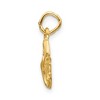 Black Bow Jewelry 14k Yellow Gold Pisces the Fish Zodiac Satin and Diamond Cut Charm - 2 of 4