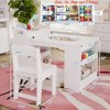 Children Room 49 in Kids Art Table, Large Kids Craft Table w/2 Chairs, Multi-Functional Art Desk w/ Storage Shelves - 4 of 4