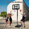Racxily Adjustable Basketball Hoop 7.5-10ft Height, 44" Backboard with Wheels, Portable Basketball Stand for Pool/Indoor/Outdoor, Fillable Base - 3 of 4