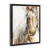 Stupell Industries Abstract Brown Horse Portrait Floating Frame Canvas Art - 2 of 4