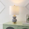 JONATHAN Y Daphne Contemporary Transitional Metal/Glass Ribbed Gourd LED Table Lamp - 2 of 4
