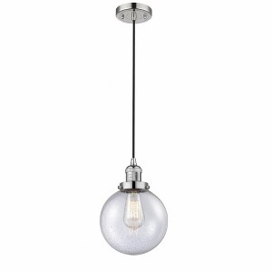 Beacon - 1 Light Cord Hung Mini Pendant In Industrial Style-11.5 Inches Tall and 8 Inches Wide - 1 of 1