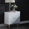 Acme Furniture Gaines Nightstand White High Gloss Finish - 2 of 4