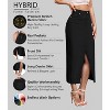 Women's Stretch Denim Maxi Skirt - Long for Office & Casual Wear Jet Black - 2 of 4