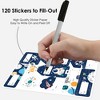 Big Dot of Happiness Blast Off to Outer Space Assorted Baby Shower or Birthday Party Gift Tag Labels To and From Stickers 12 Sheets 120 Stickers - 3 of 4