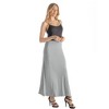 Petite Fit Elastic Waist A-Line Maxi Skirt  - 24seven Comfort Apparel™ - 2 of 4