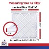 Filter King 19x21x1 Air Filter | 4-PACK | MERV 11 HVAC Pleated A/C Furnace Filters | MADE IN USA | Actual Size: 18.5 x 20.5 x .75" - 2 of 4