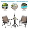 Tangkula 3PCS Patio Folding Dining Set for Backyard Garden Pool with 2 Patio Chairs and Table - 4 of 4