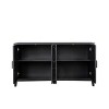 TopComfy Decorative Storage Cabinets Cabinet With 4 Doors And 4 Open Shelgves Sideboard Storage Cabinet For Kitchen, Black, 59.06"*15.75"*31.5" - 3 of 4