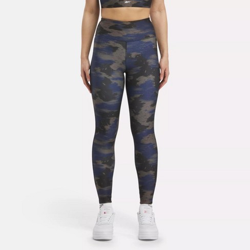 Reebok Workout Ready Camo Print Tights Xl Vector Navy : Target