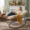 Gulches Indoor Outdoor Egg Rocking Chair - 450lbs Capacity, Rattan Wicker Papasan Lounge Chair, Ergonomic Decor Gift - 4 of 4