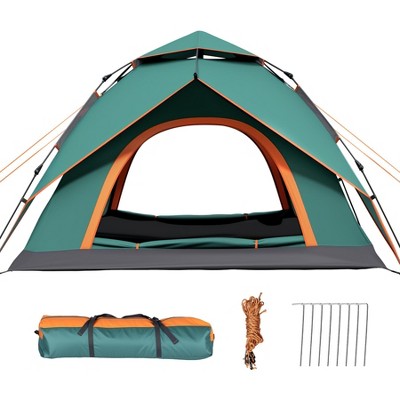 SUGIFT 4-Person 2-in-1 Instant Pop-Up Camping Tent with Detachable Rainfly, Waterproof & Dual Mesh Doors