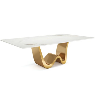 Tribesigns Modern 78.74" Sintered Stone Dining Table for 6-8