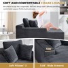 KWPZQEB 67" Chaise Lounge Chair, Corduroy Boneless Sofa with & 3 Pillows, Oversized Deep Seat Sleeper Sofa Bed for Living Room, Bedroom - 4 of 4