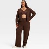 Women's Variegated Ribbed Pajama Cardigan - Auden™ - 3 of 3