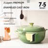 Karl Home 5 qt. Enameled Cast Iron Round Dutch Oven in Red with Lid - 4 of 4