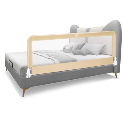 Infans 59" Breathable Baby Children Toddlers Bed Rail Guard Safety Swing Down Beige
