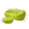 WJSHome 3 Seater Bubble Sofa with Ottoman, Curved Couch, Comfy Upholstered Sofa, Mesh Fabric 3D Honeycomb Shape Modern Couch - 2 of 4