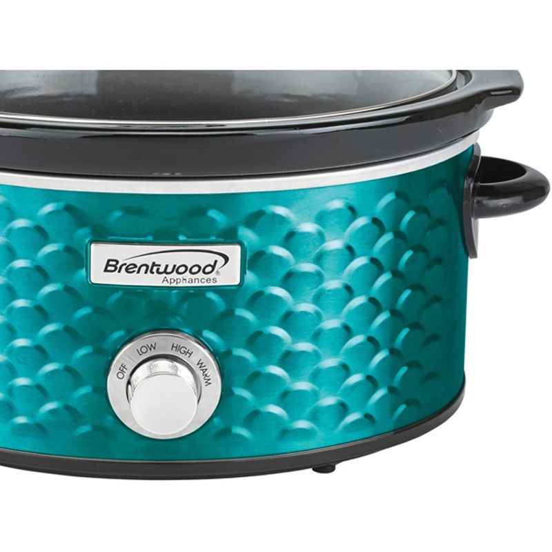 Brentwood 4.5-Quart Scallop Pattern Slow Cooker, 4 of 9