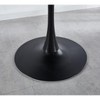 MAYEERTY Coffee Table 31.5 Black Tulip Table Mid century Pedestal Leisure - 2 of 4